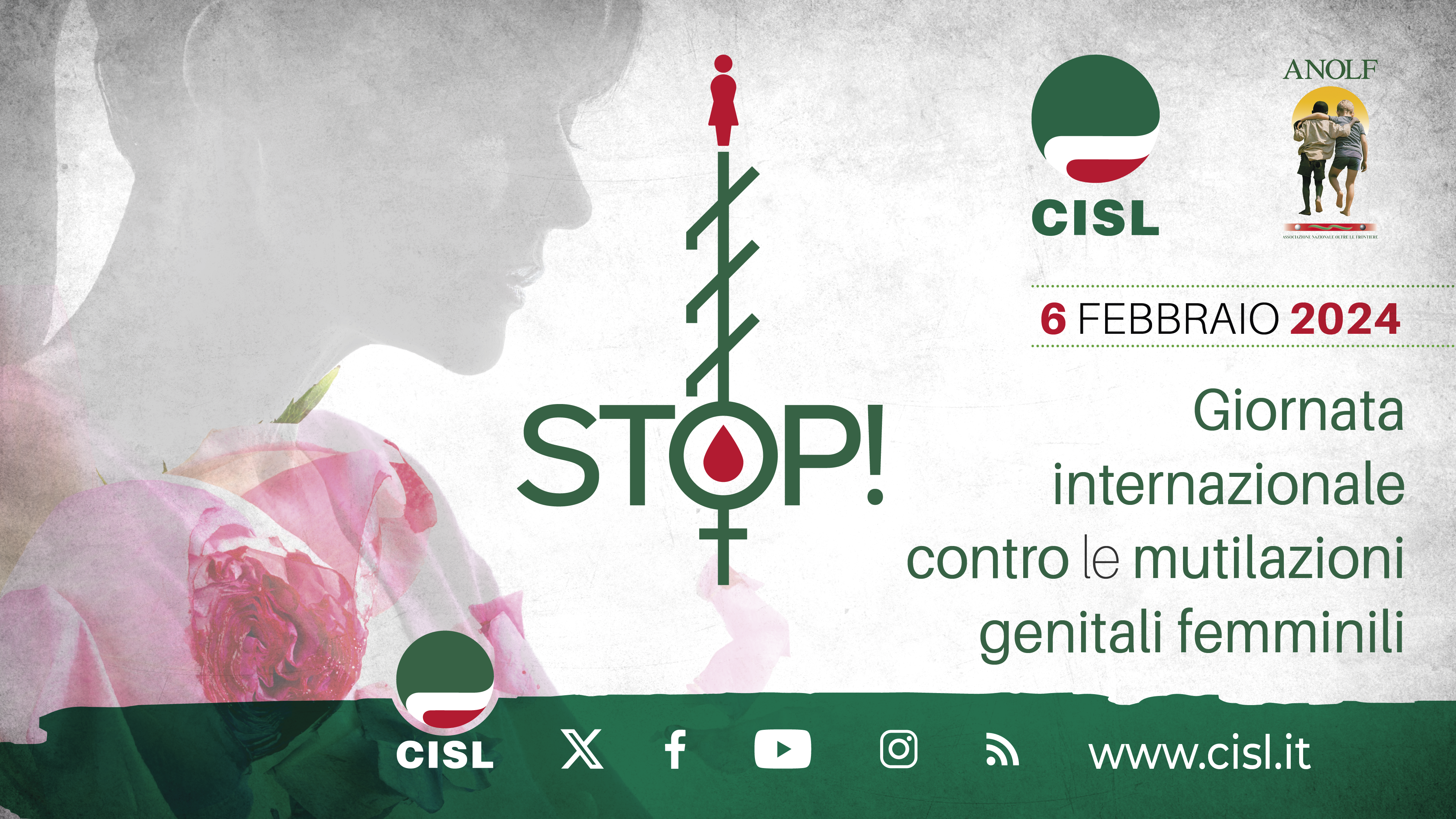 Manifesto CISL e ANOLF “Giornata Internazionale contro le Mutilazioni Genitali Femminili” (MGF).